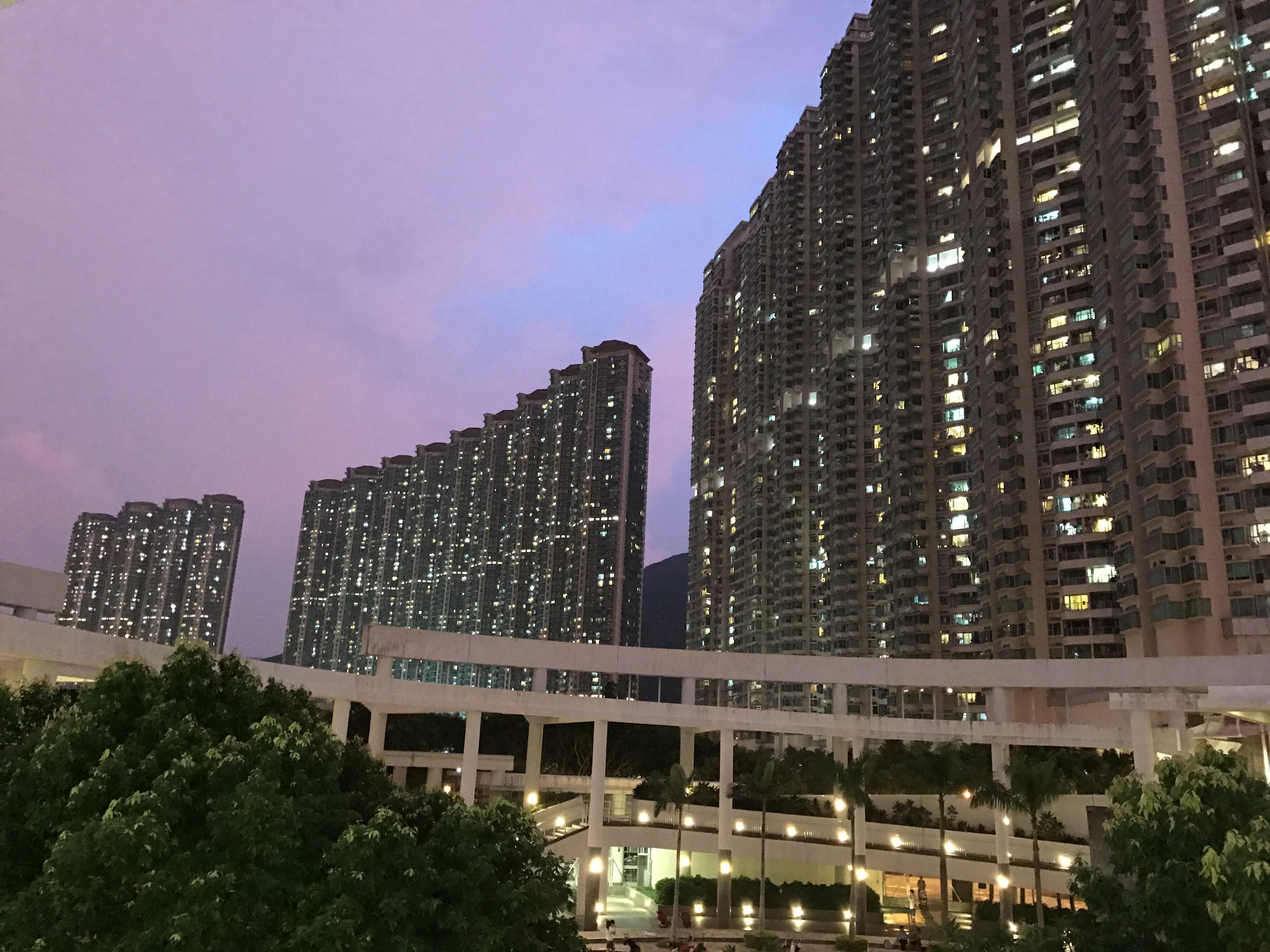 Buildings in HK during sunset