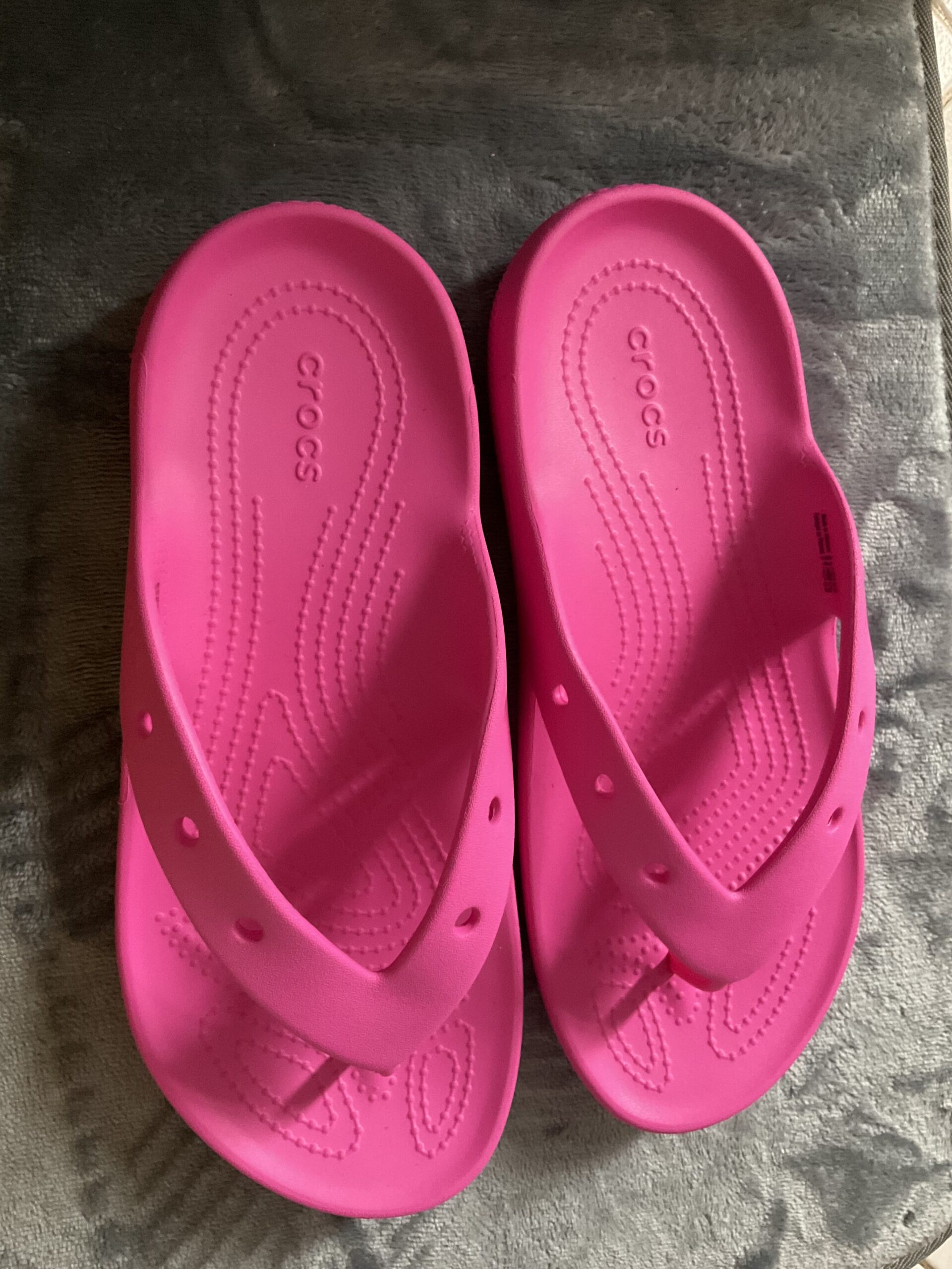 Pink Croc flip flops